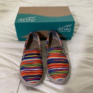 Dansko canvas slip on shoe